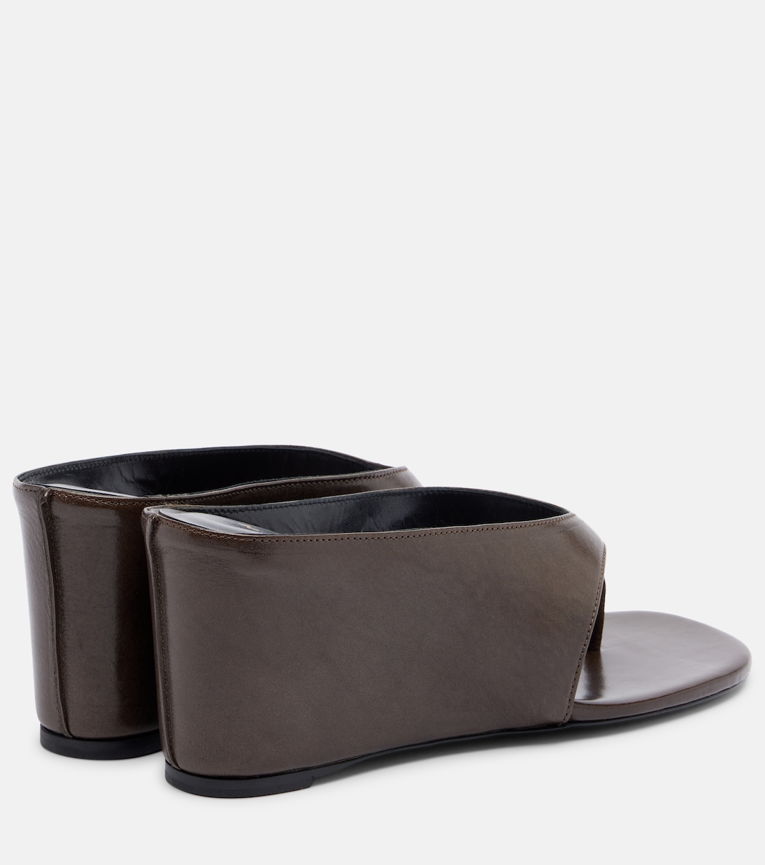 Yaga leather wedge thong sandals | JUDE