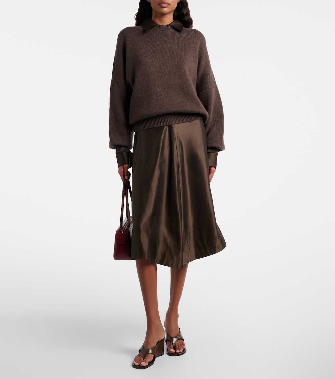 Yaga leather wedge thong sandals | JUDE