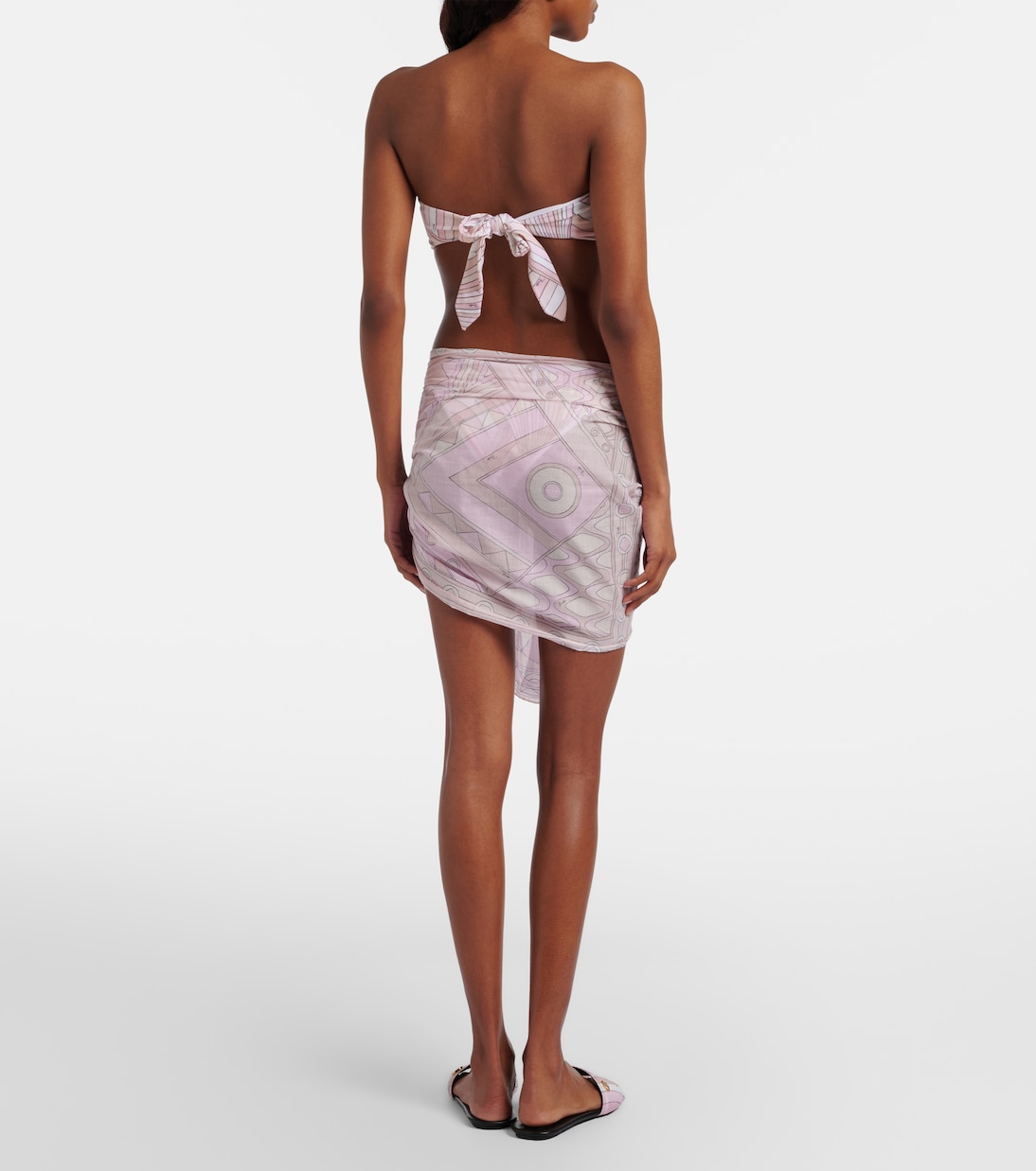 Occhi棉质沙滩罩衫半身裙 | Pucci