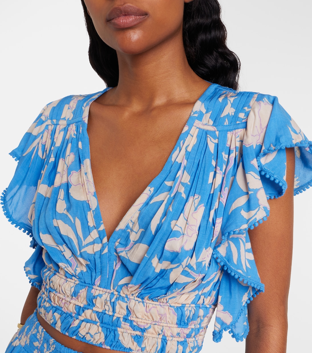 Pearl floral crop top | Poupette St Barth