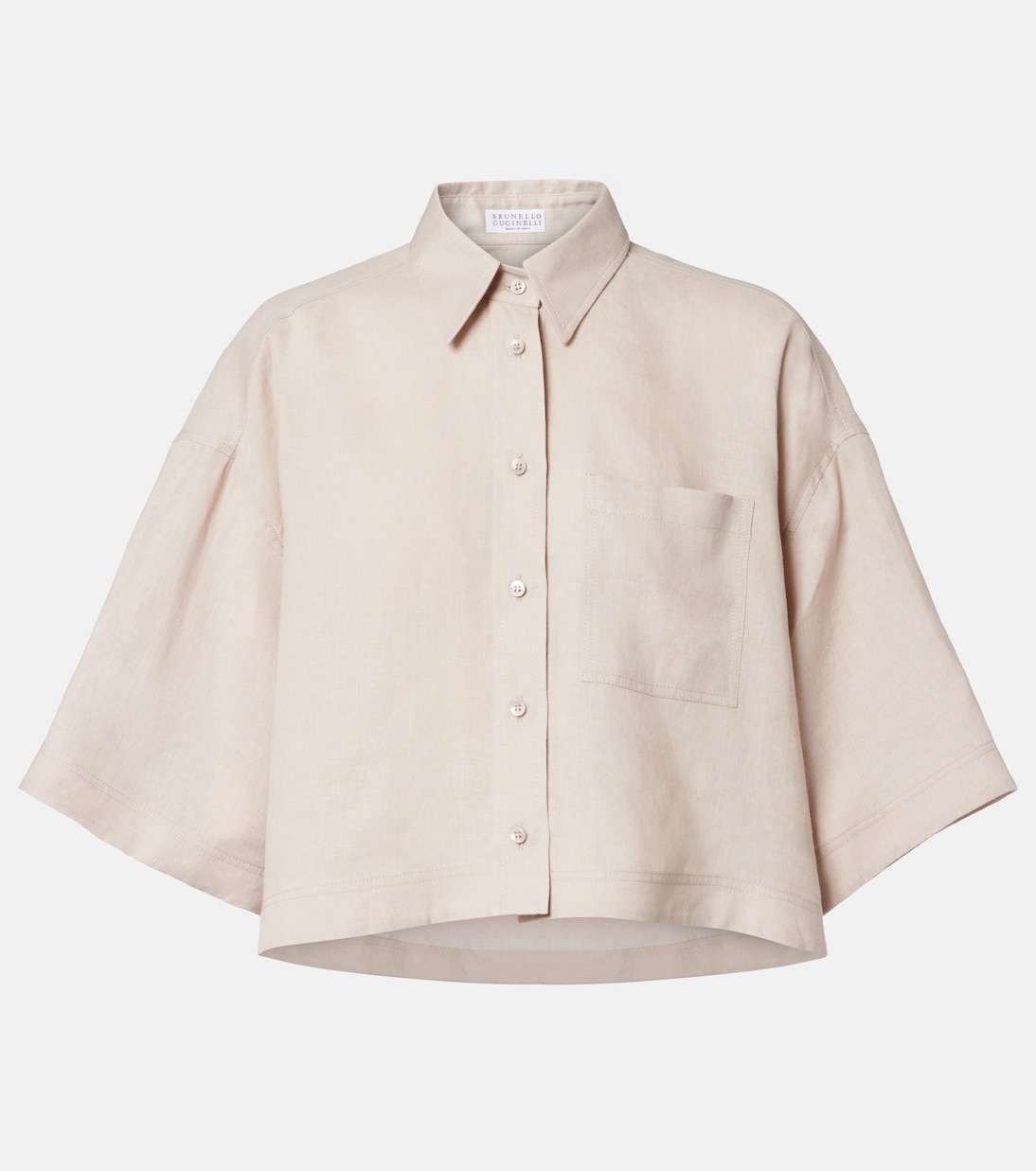 Oversized linen shirt | Brunello Cucinelli