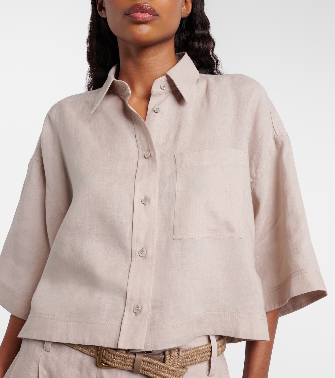 Oversized linen shirt | Brunello Cucinelli