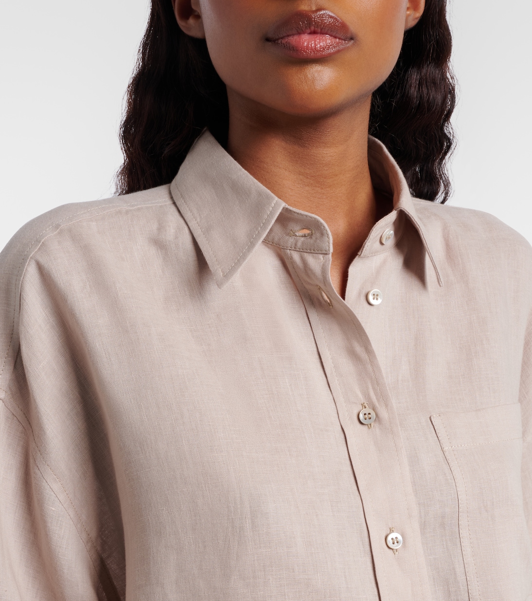 Oversized linen shirt | Brunello Cucinelli