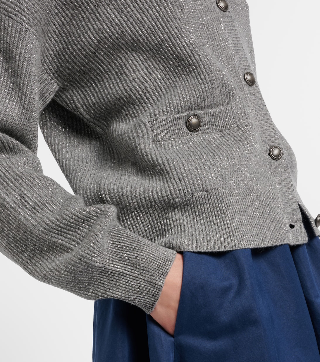 Cardigan aus Lamé | Brunello Cucinelli