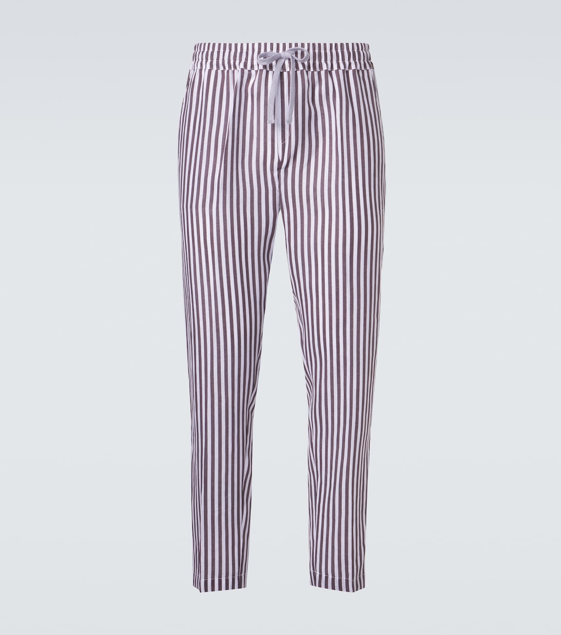 Striped linen straight pants | Fedeli