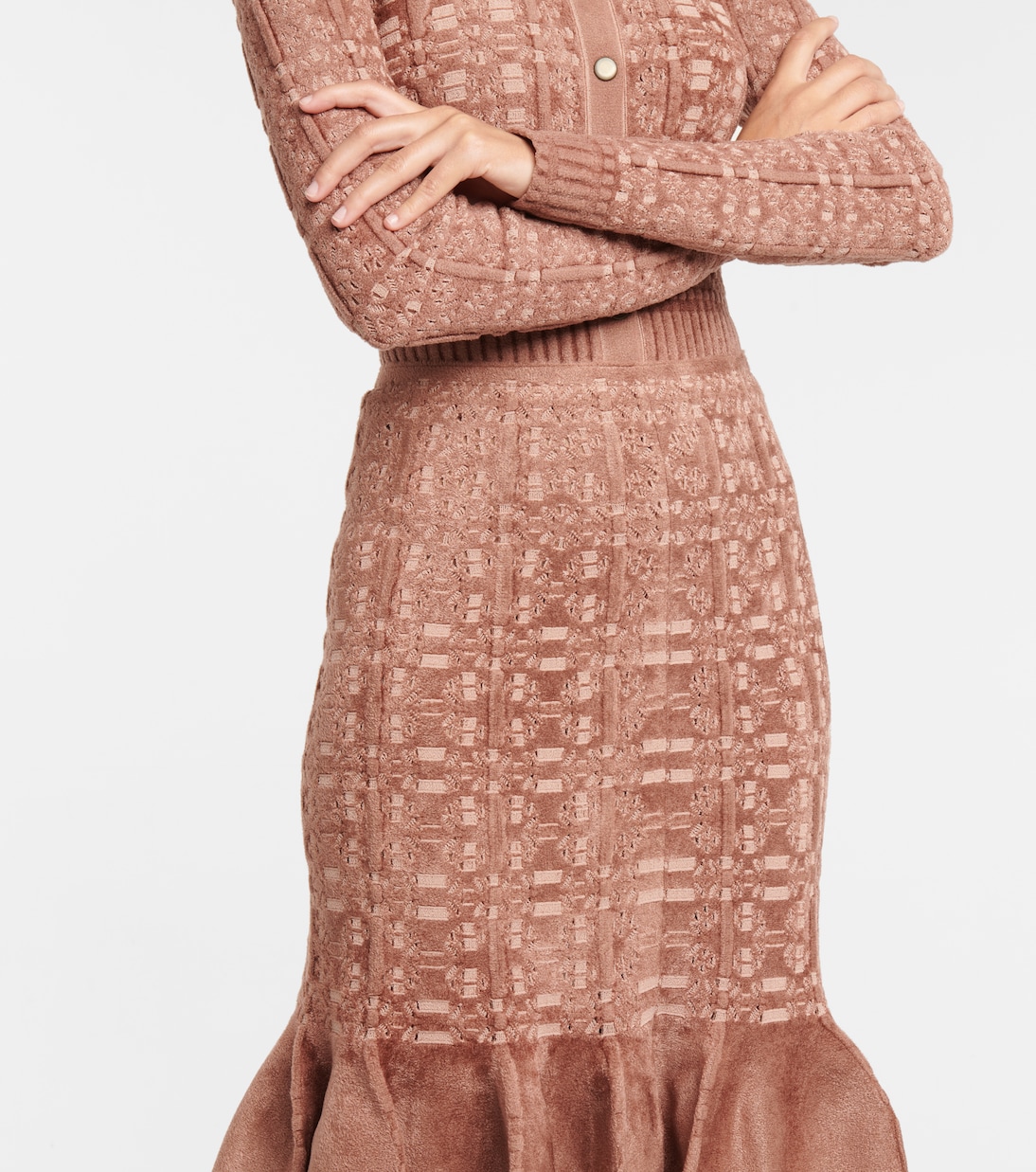 Falda midi de encaje | Alaïa