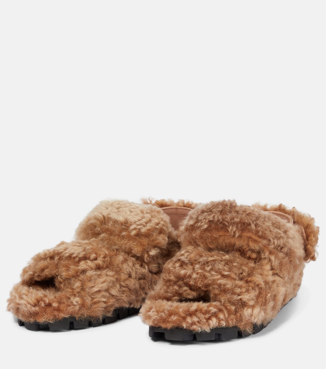 Sandalen aus Shearling | Miu Miu