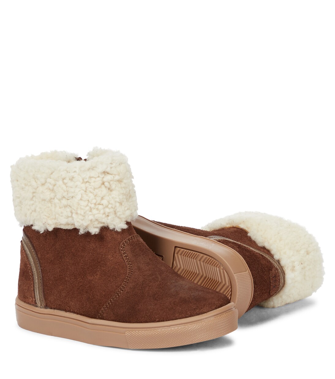 Chubby shearling-lined ankle boots | Petit Nord