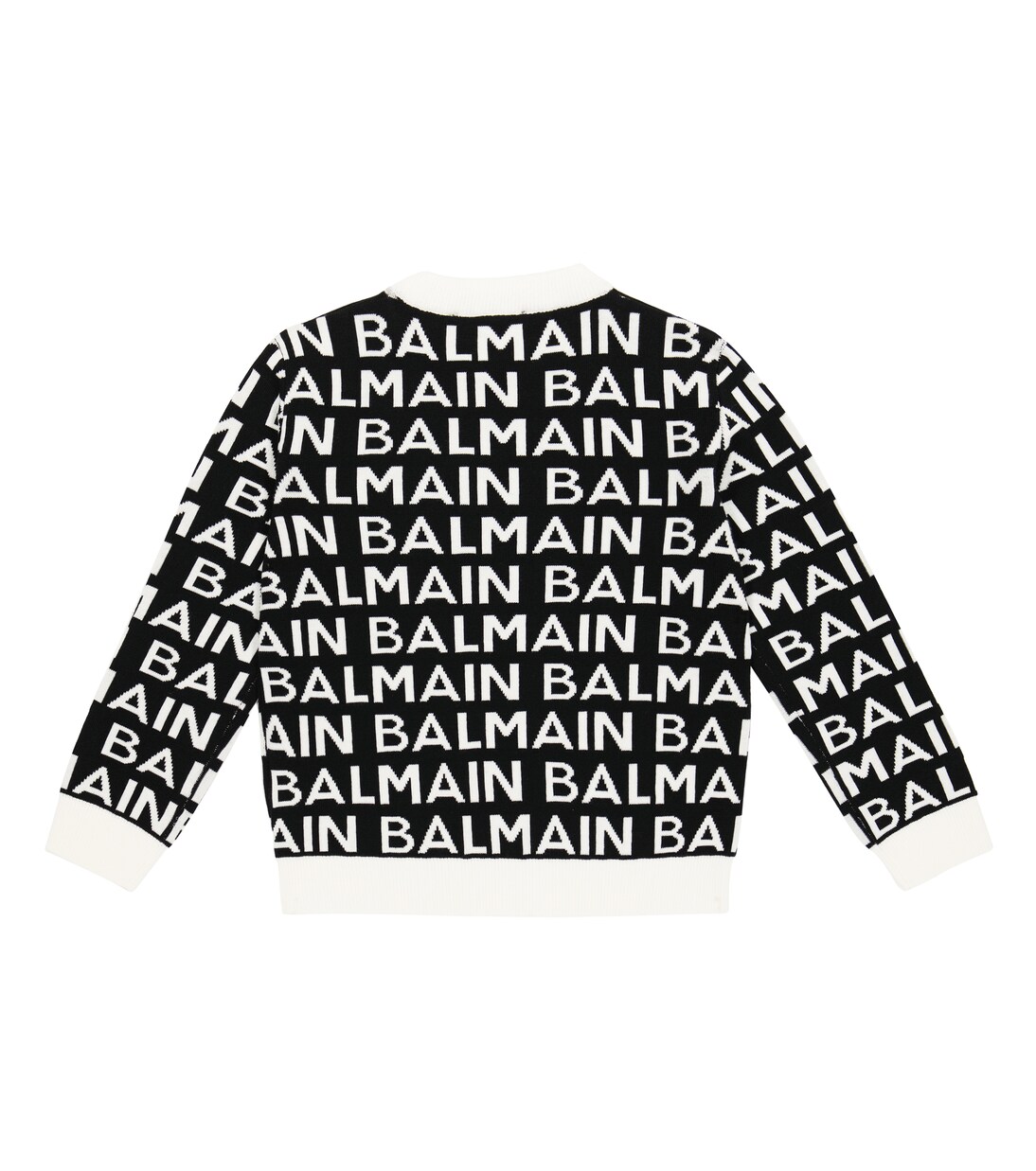 Logo intarsia wool sweater | Balmain Kids