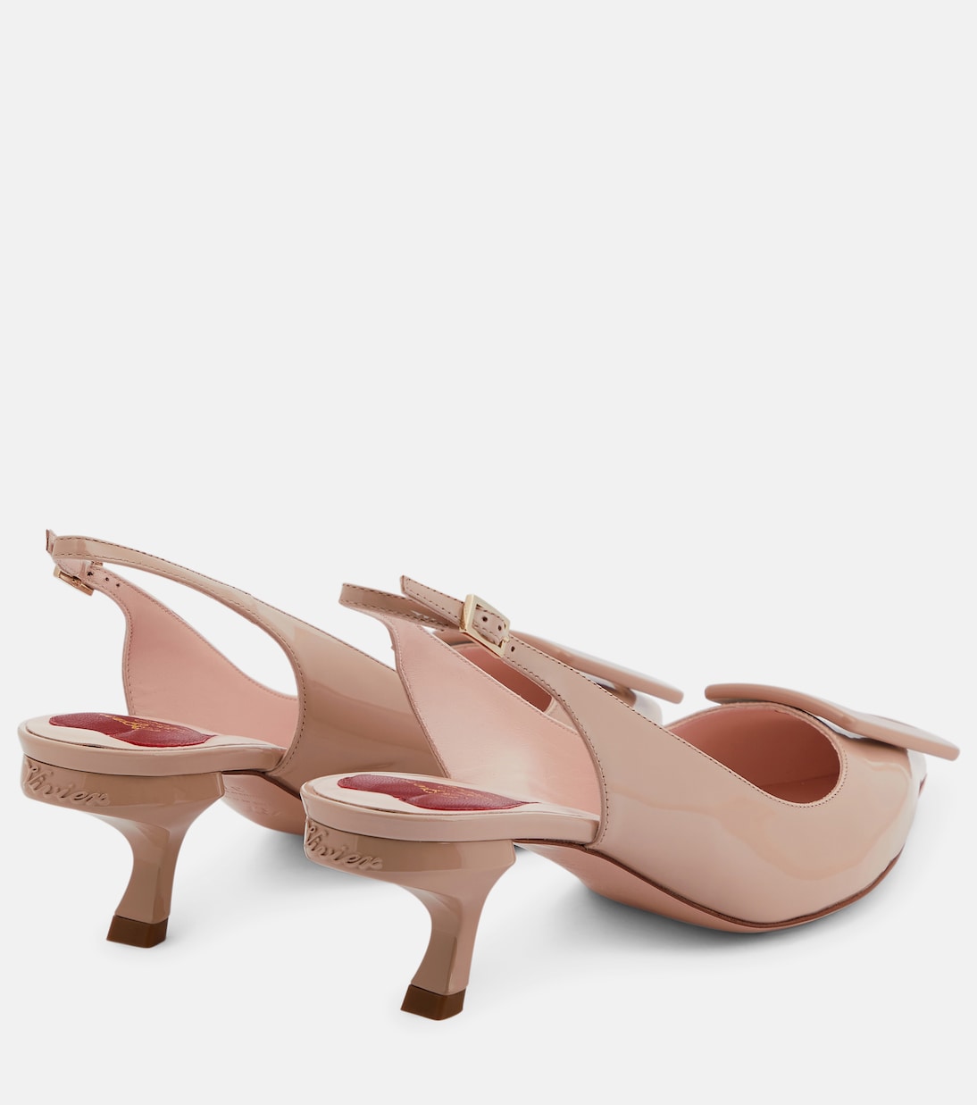 Virgule leather slingback pumps | Roger Vivier