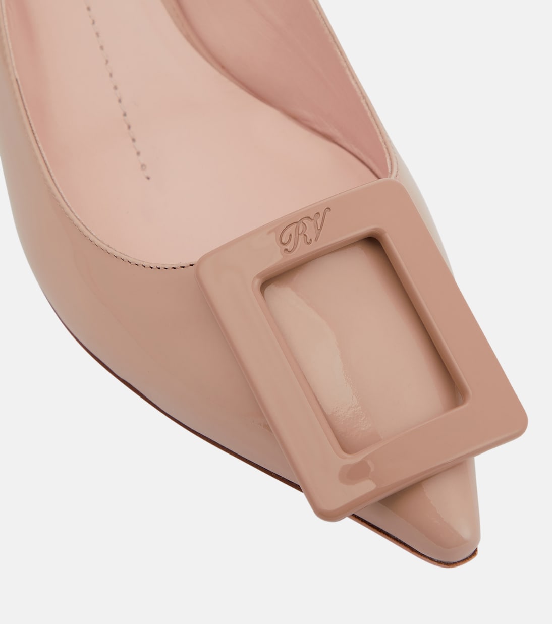 Virgule leather slingback pumps | Roger Vivier
