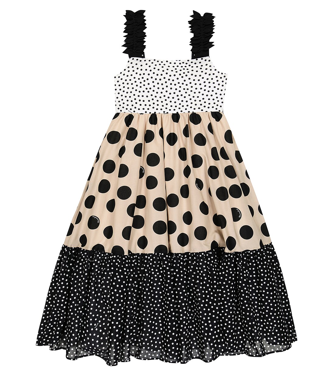 Dotted cotton dress | Monnalisa