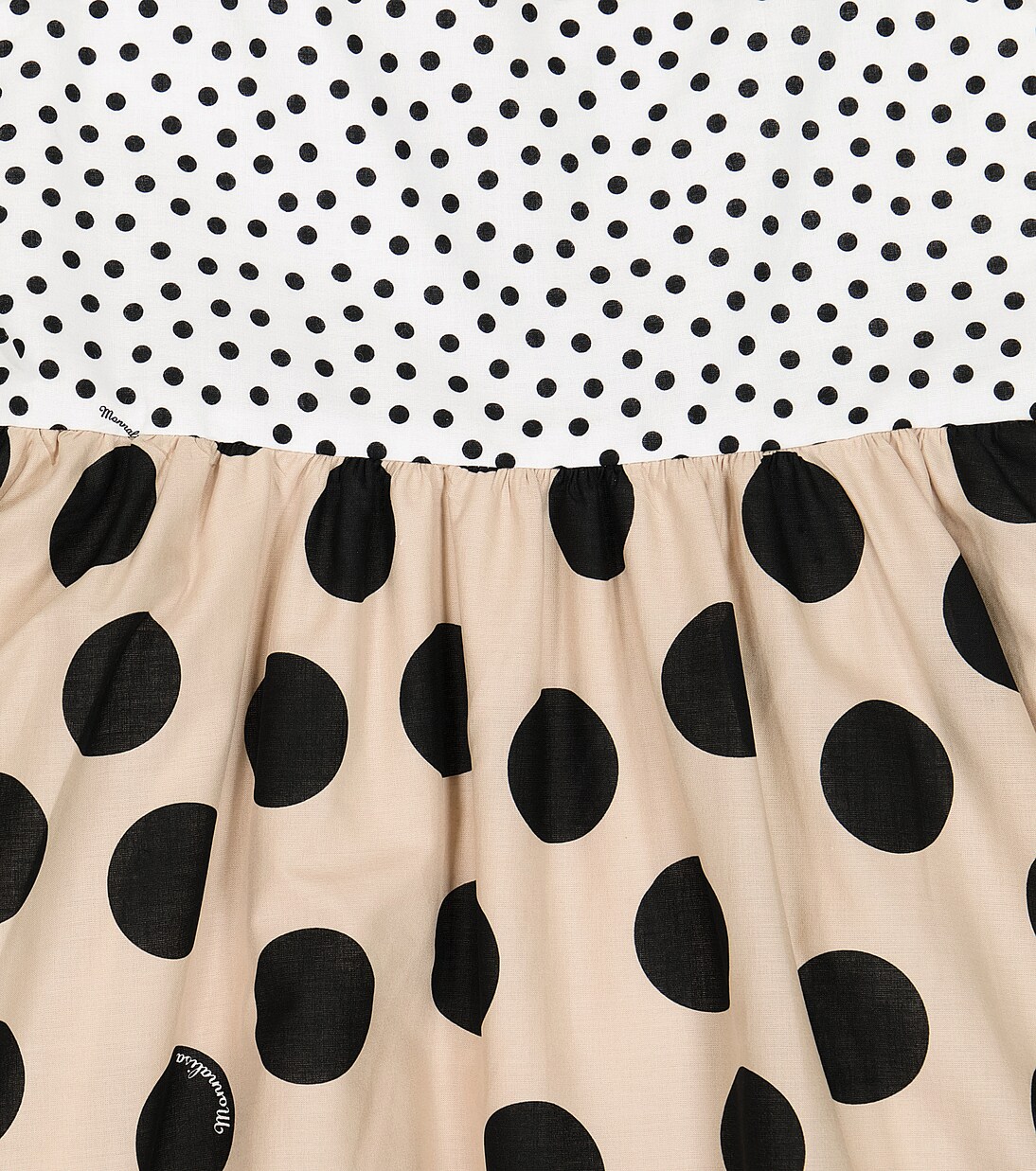 Dotted cotton dress | Monnalisa