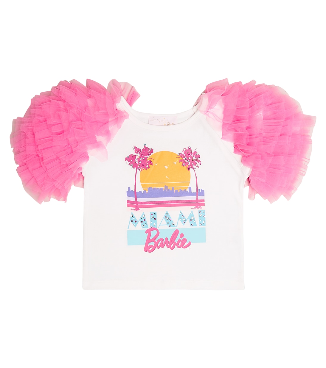 x Barbie® Miami Shores tulle-trimmed cotton T-shirt | Tutu Du Monde