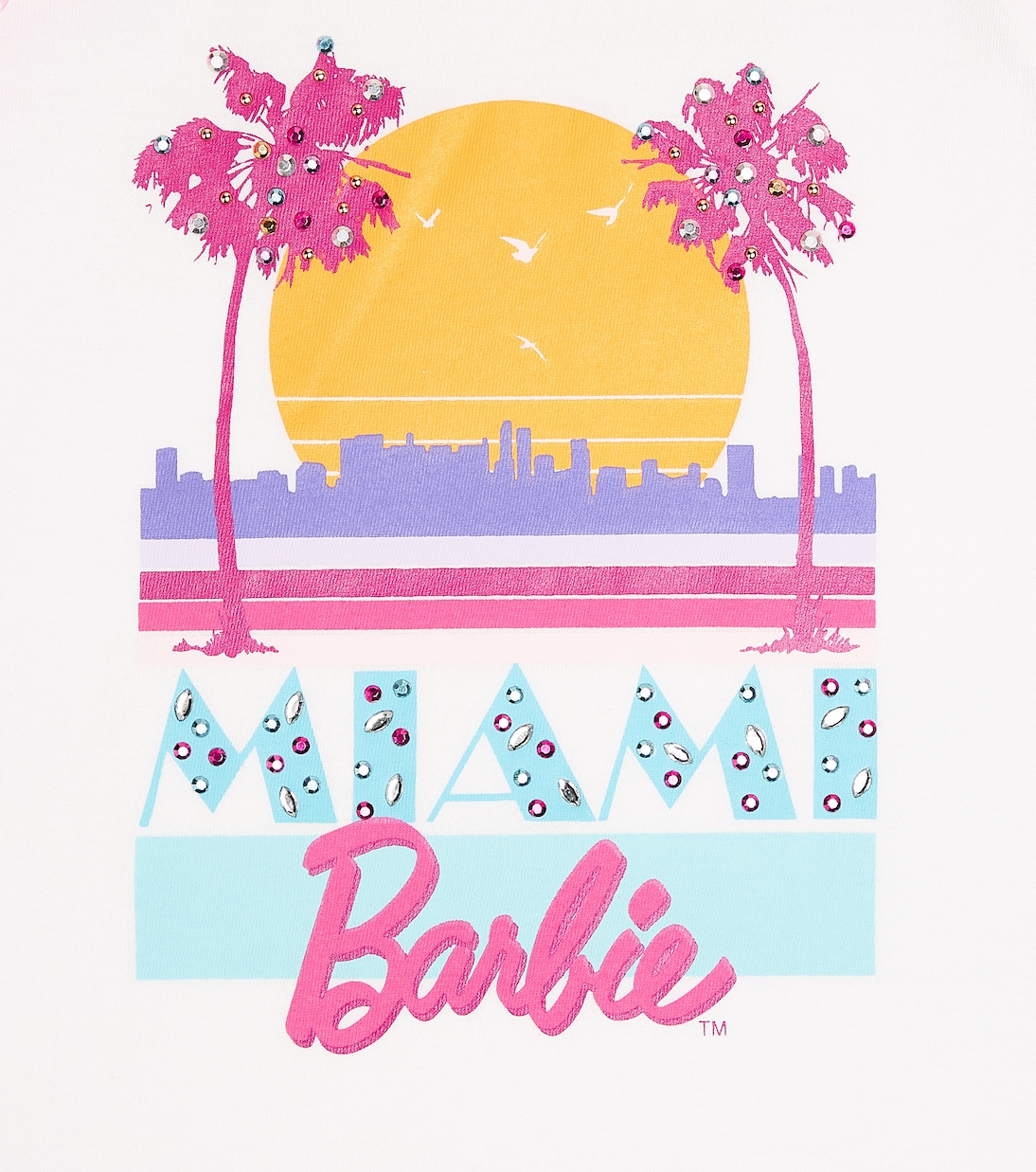 x Barbie® Miami Shores tulle-trimmed cotton T-shirt | Tutu Du Monde