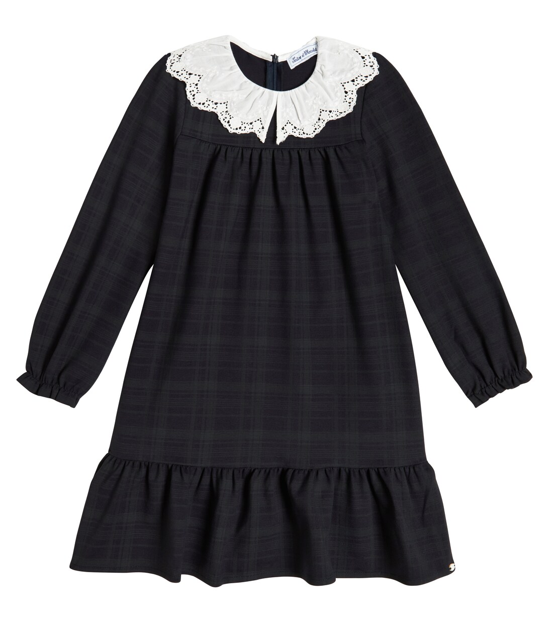 Checked ruffle-trimmed dress | Tartine et Chocolat