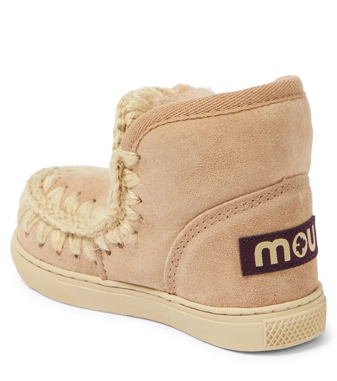 Shearling-lined suede sneakers | Mou Kids