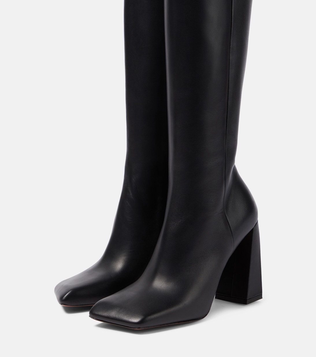 Stivali Marine 95 in nappa | Amina Muaddi