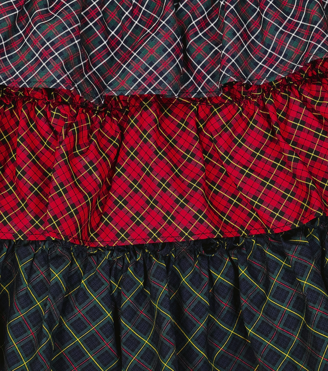 Gonna a balze in popeline di cotone tartan | Polo Ralph Lauren Kids