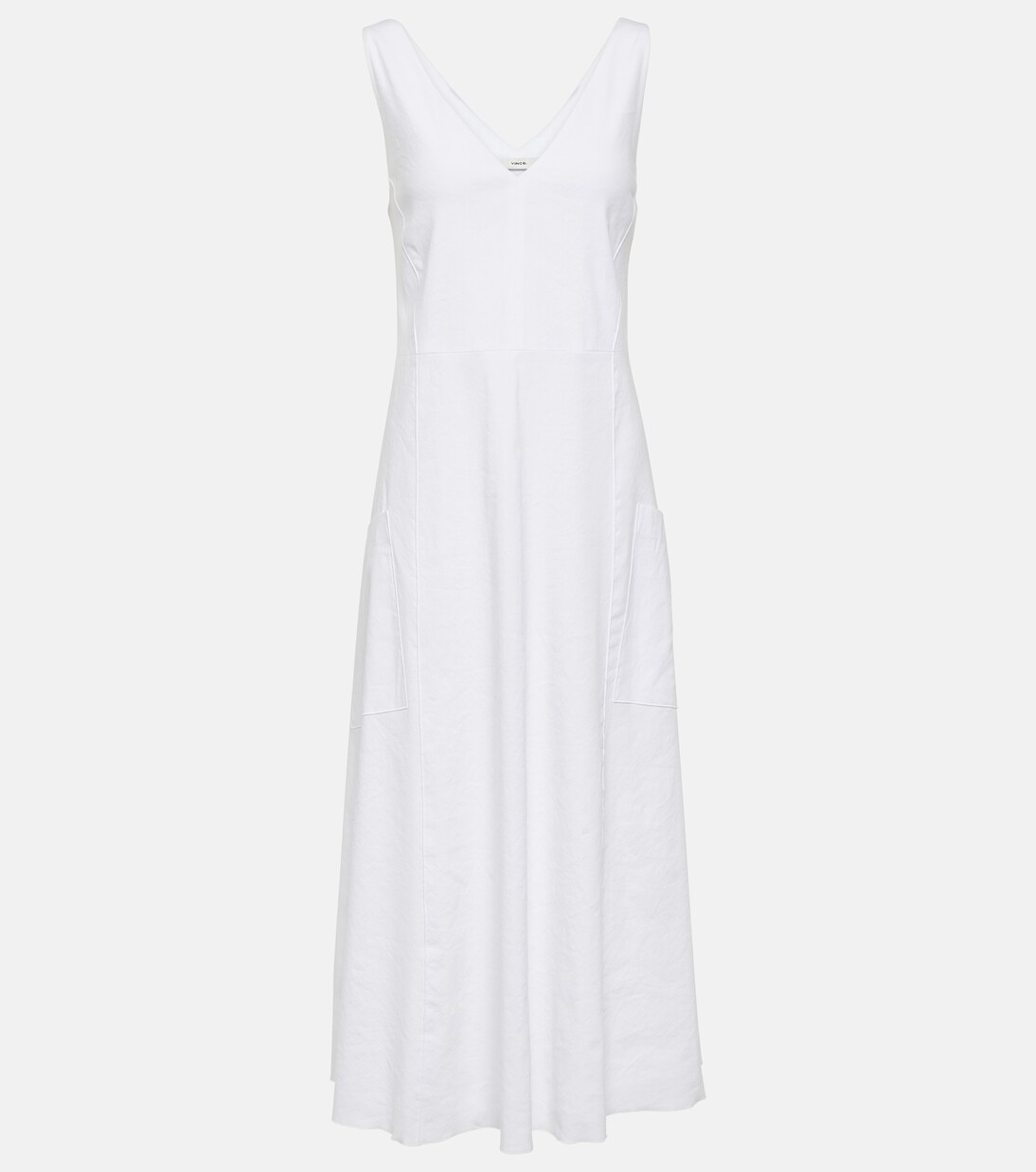Linen-blend midi dress | Vince