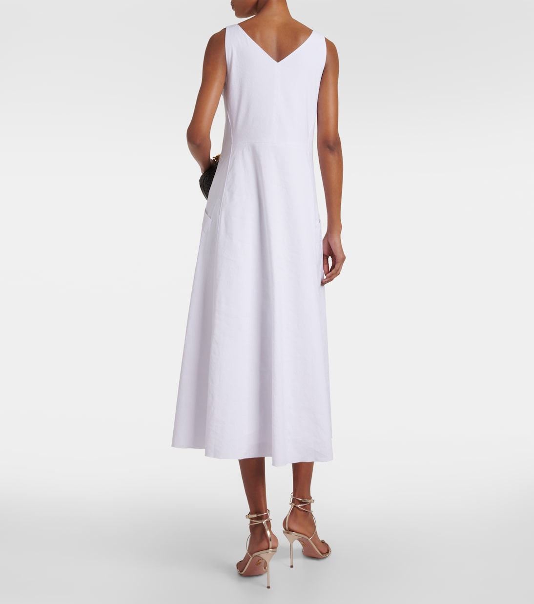 Linen-blend midi dress | Vince