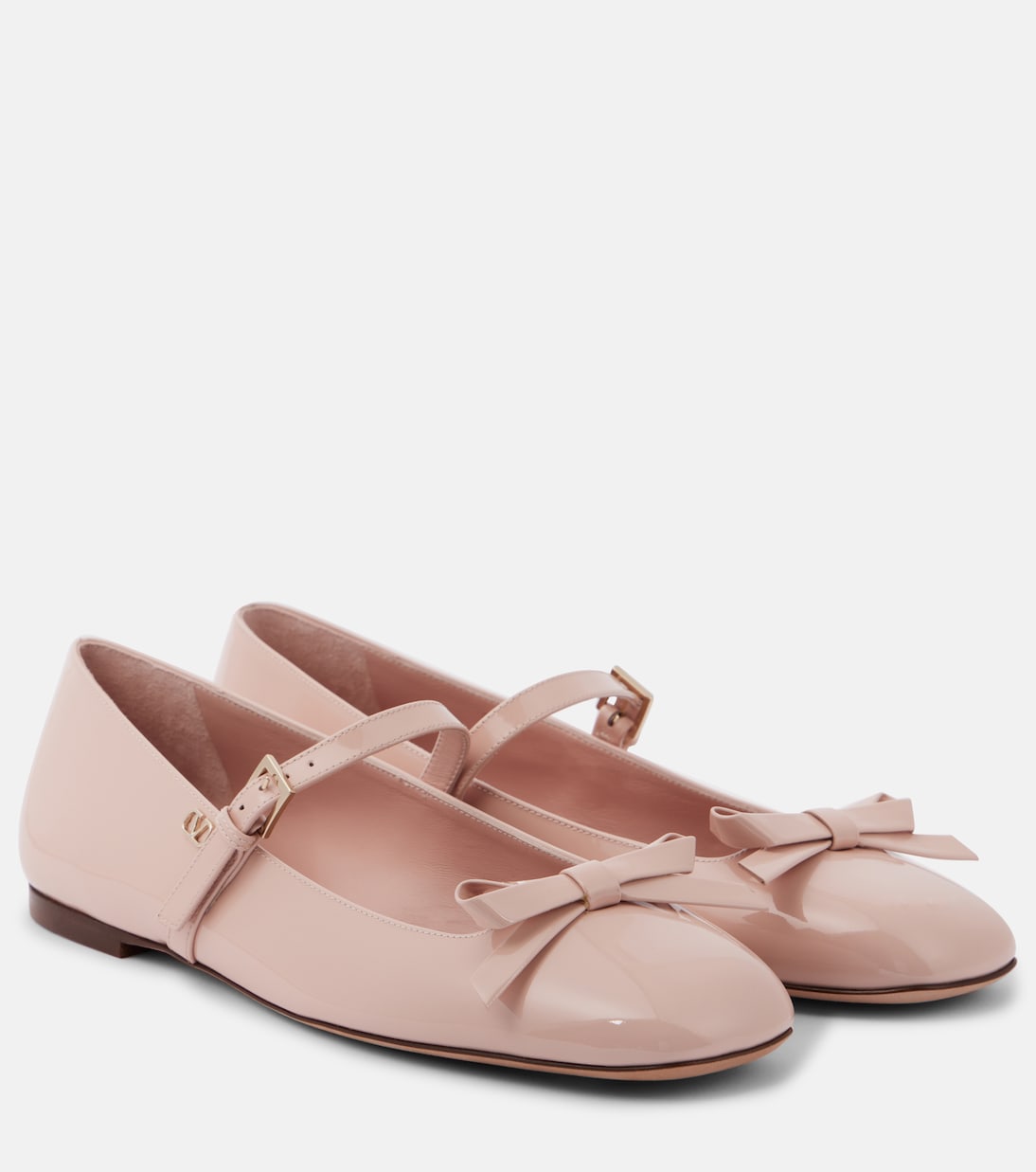 Mary-Jane-Ballerinas Romance Bow aus Lackleder | Valentino Garavani