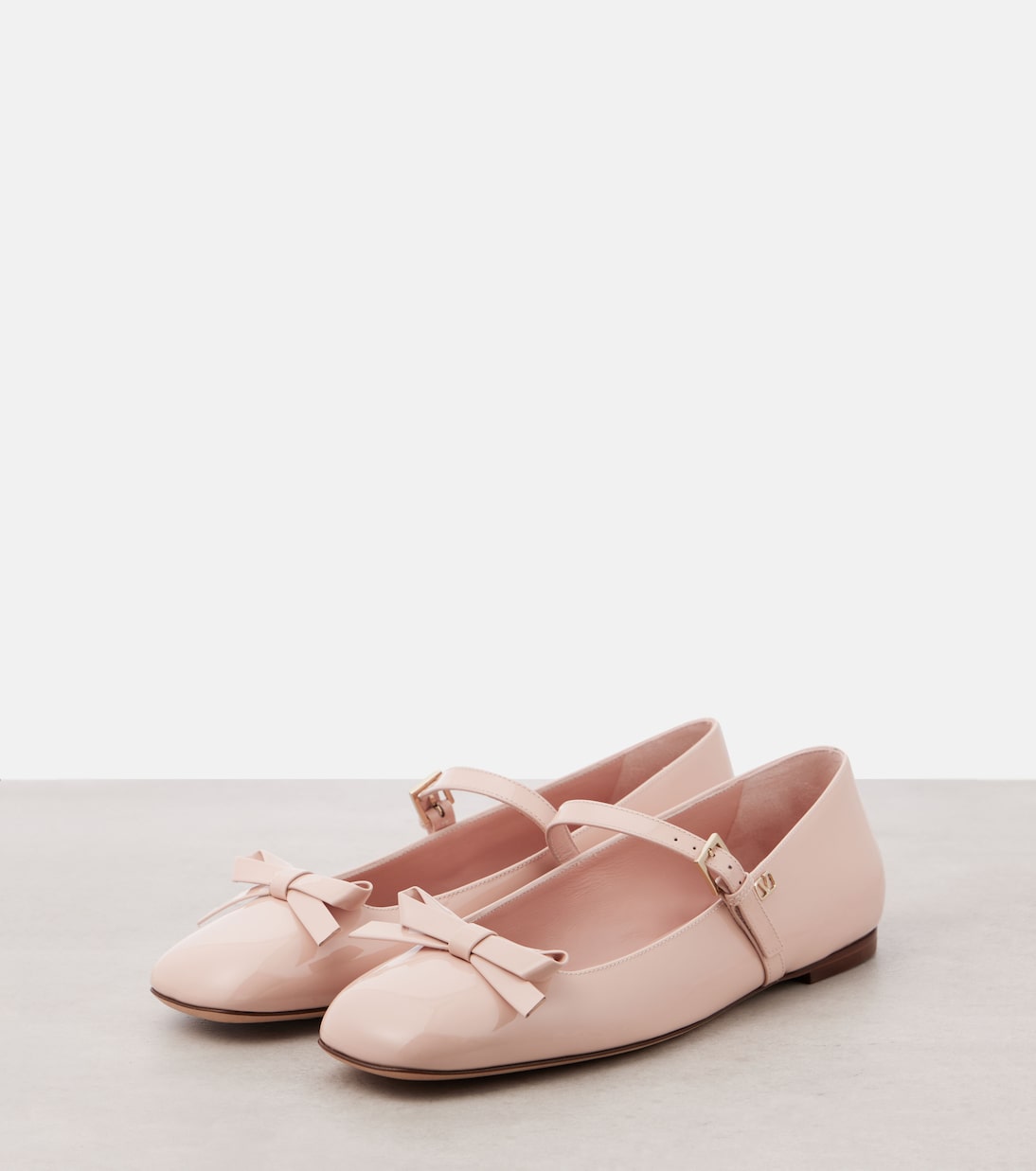 Mary-Jane-Ballerinas Romance Bow aus Lackleder | Valentino Garavani