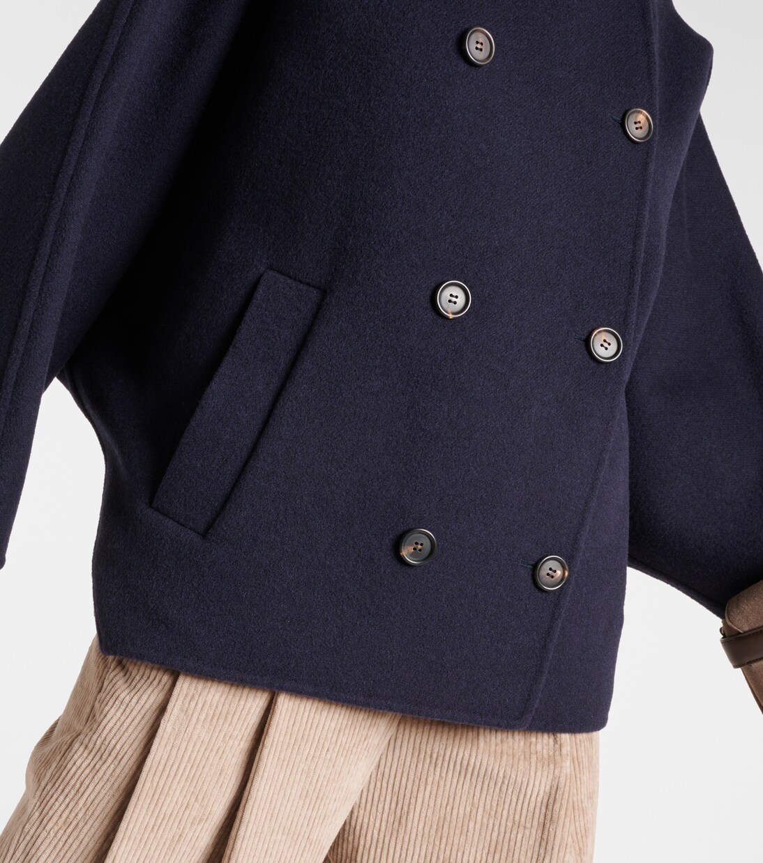 Cropped wool and cashmere coat | Brunello Cucinelli