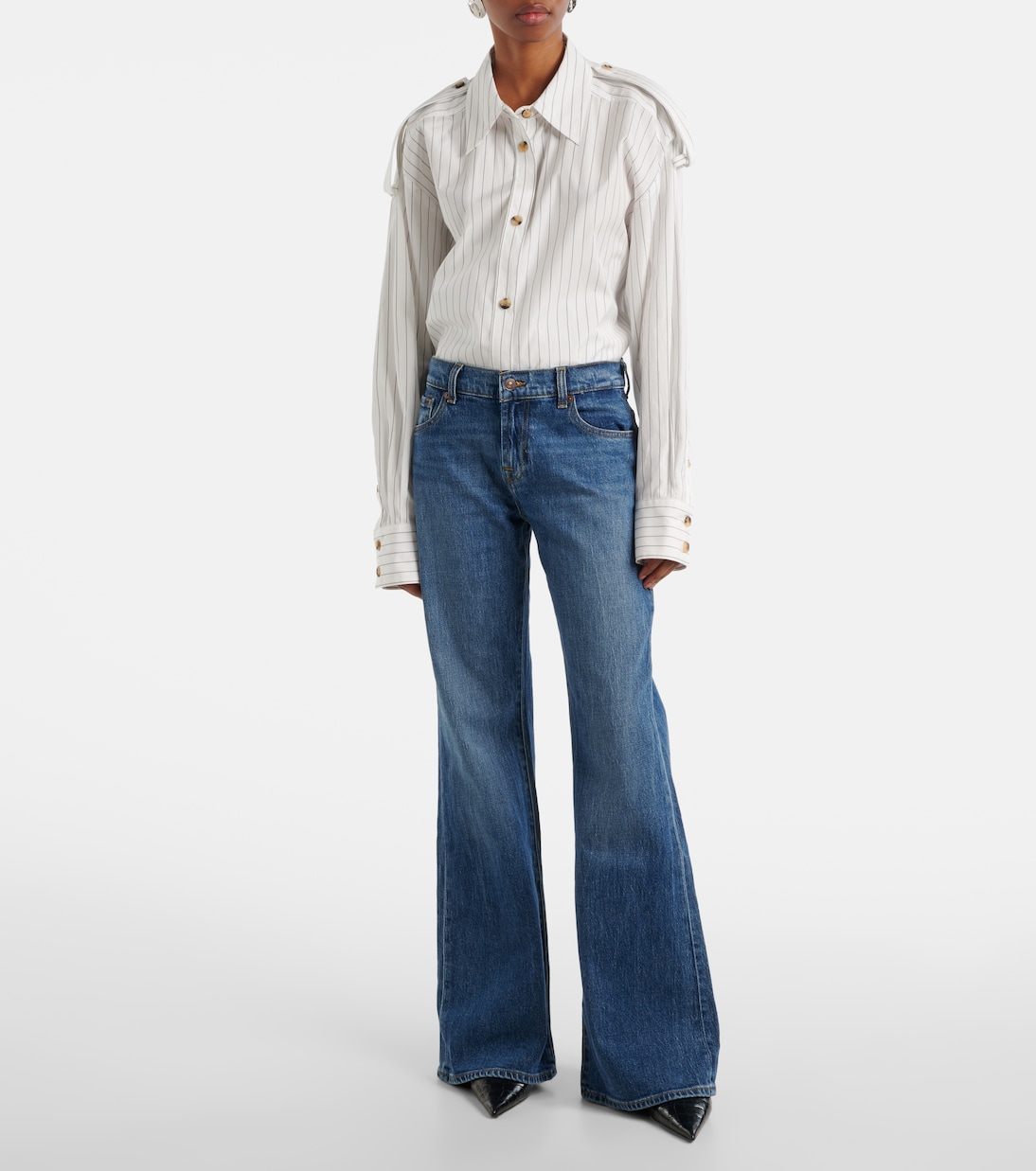 Jeans flared Mankind de tiro alto | 7 For All Mankind