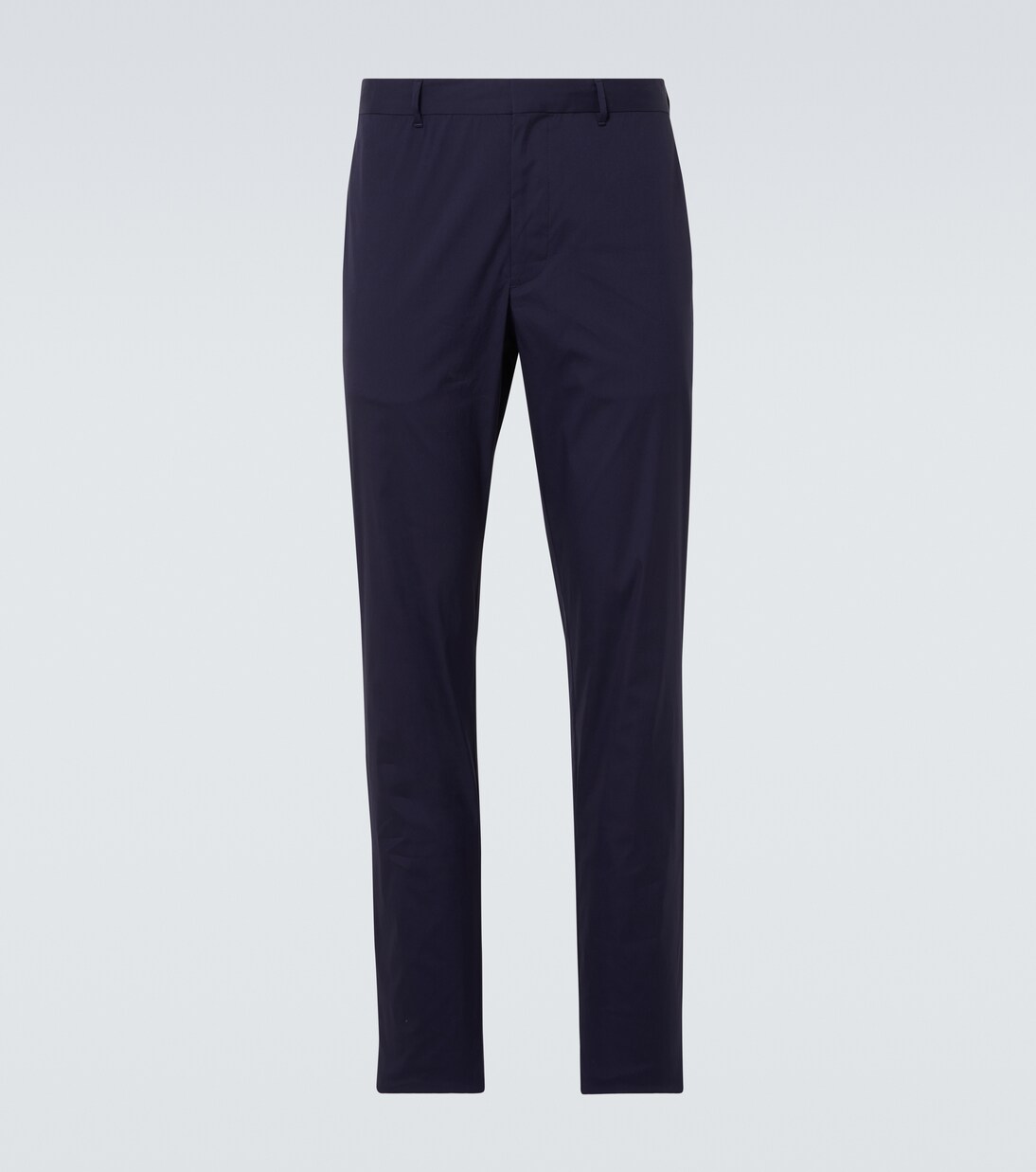 Cotton-blend poplin straight pants | Prada