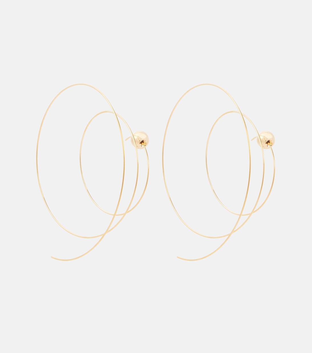 Orecchini Thin Spiral S in acciaio inox bagnato in oro | Alaïa