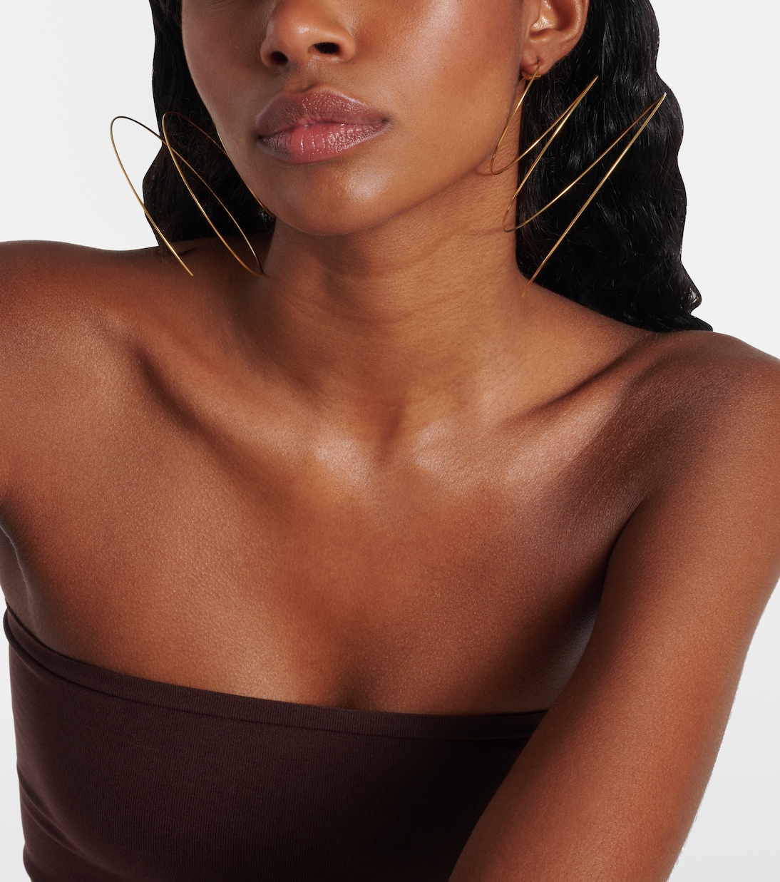 Orecchini Thin Spiral S in acciaio inox bagnato in oro | Alaïa