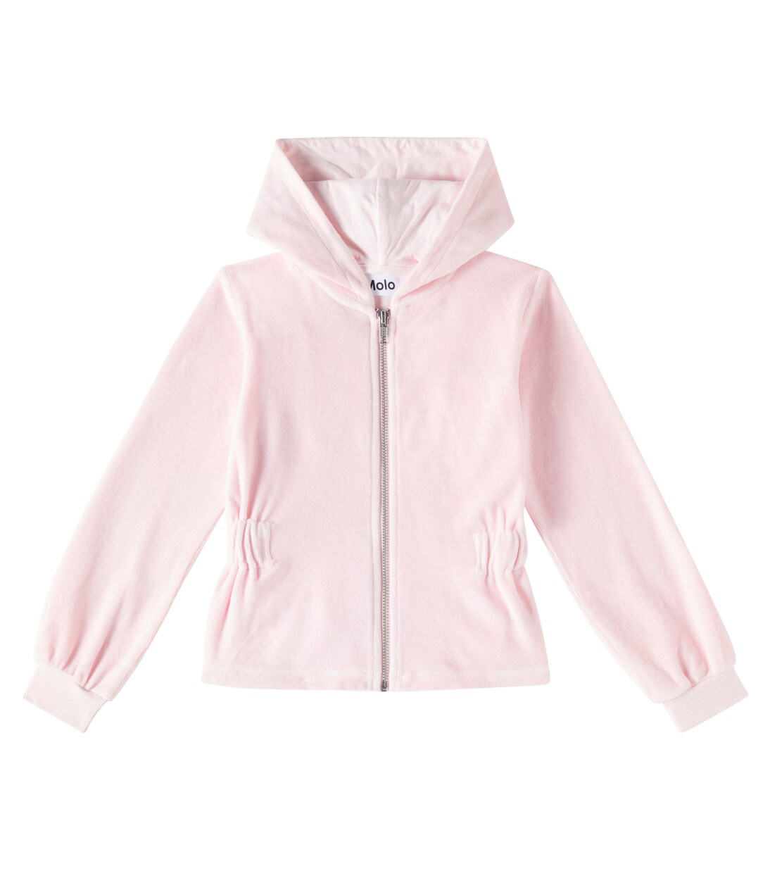 Madge gathered zip-up velour hoodie | Molo