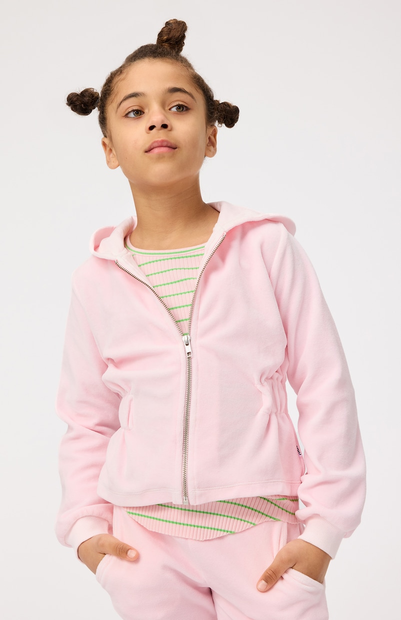 Madge gathered zip-up velour hoodie | Molo