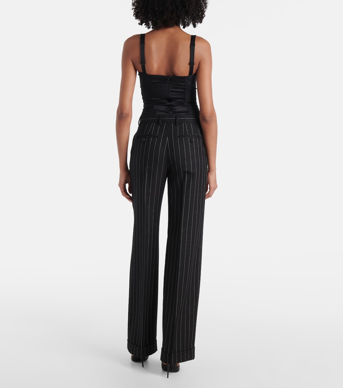 Pantaloni regular in lana a righe | Dolce&Gabbana