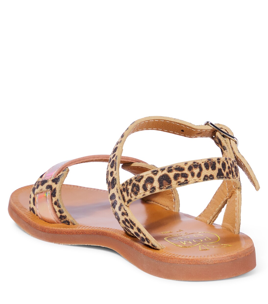 Avignon leopard-print leather sandals | Pom d'Api