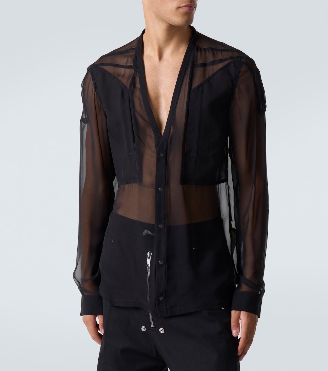 Sheer silk shirt | Rick Owens