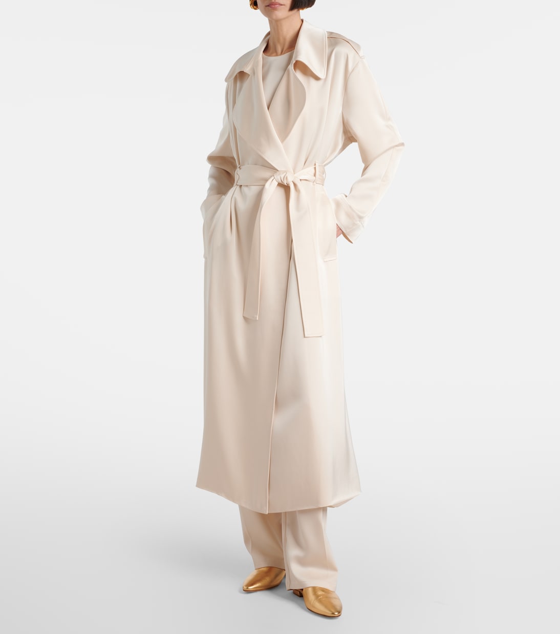 Trenchcoat Barb aus Satin | Leset