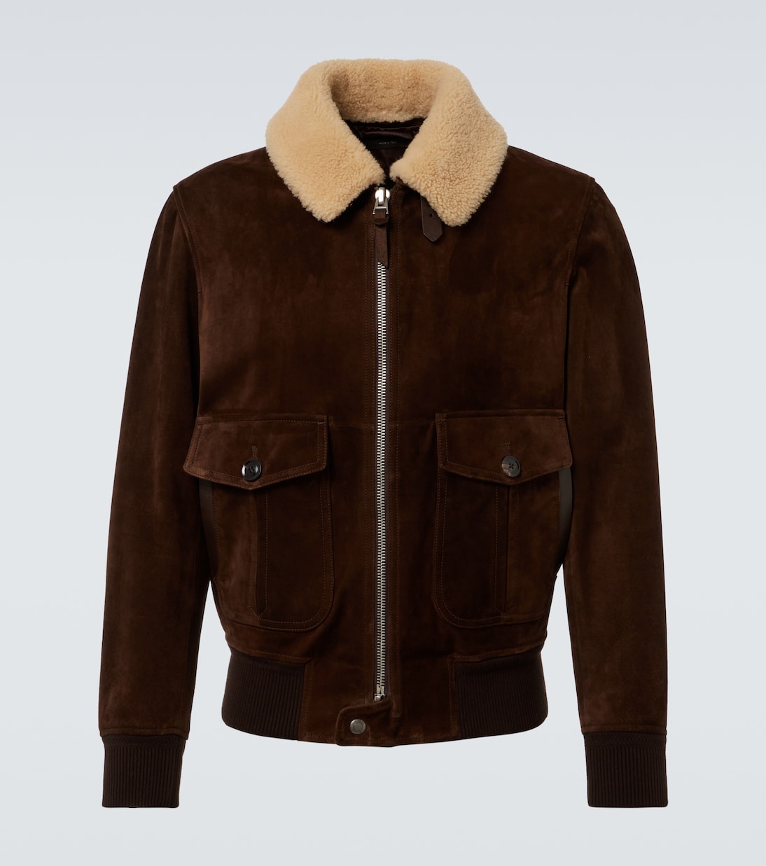 Shearling-trimmed suede blouson | Tom Ford