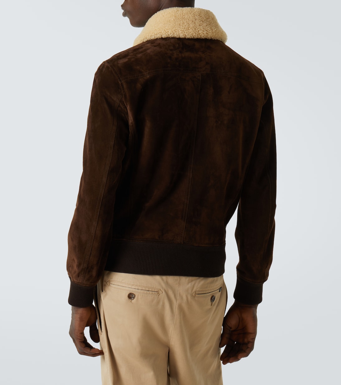 Shearling-trimmed suede blouson | Tom Ford