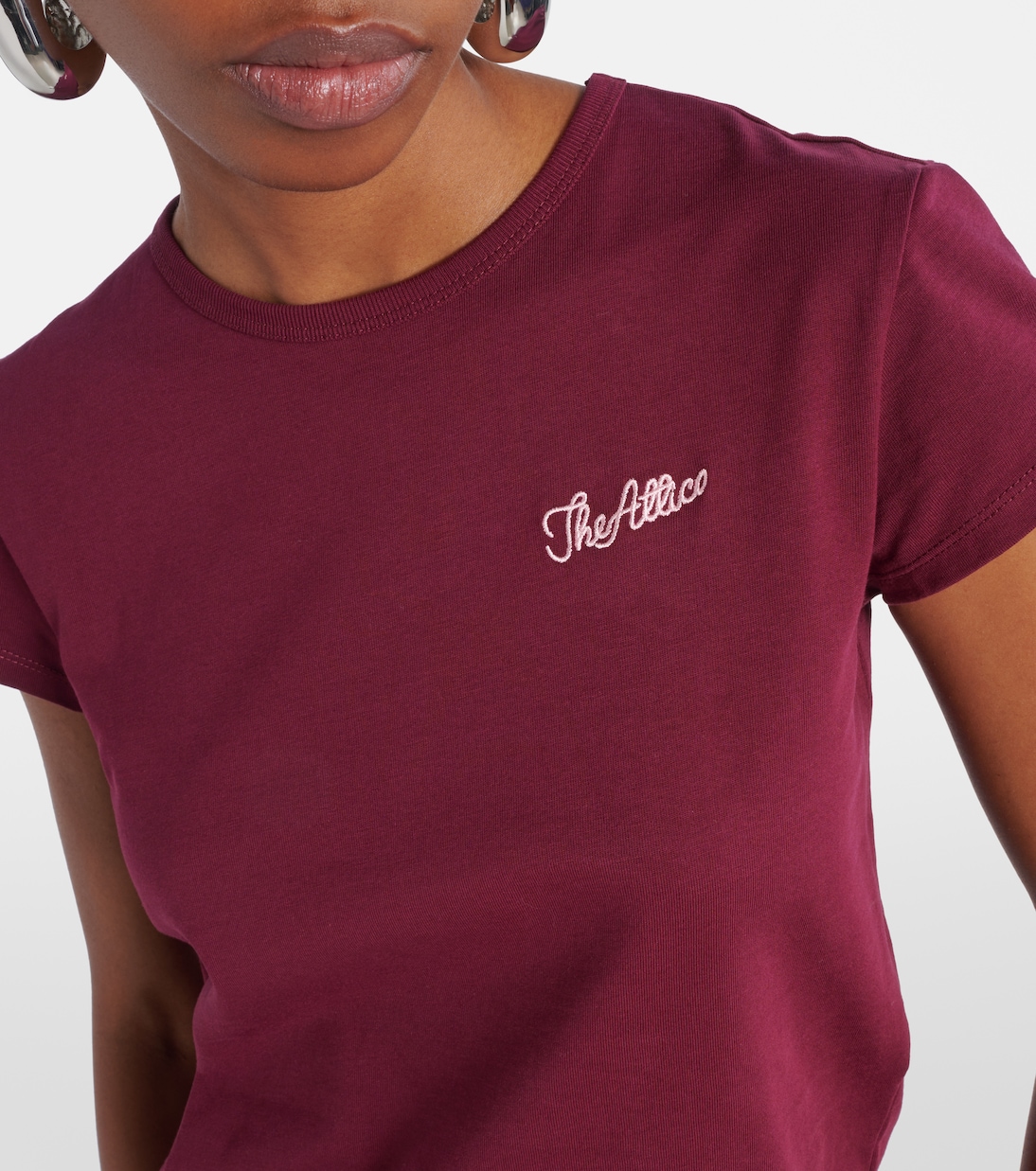 Camiseta cropped de jersey de algodón | The Attico