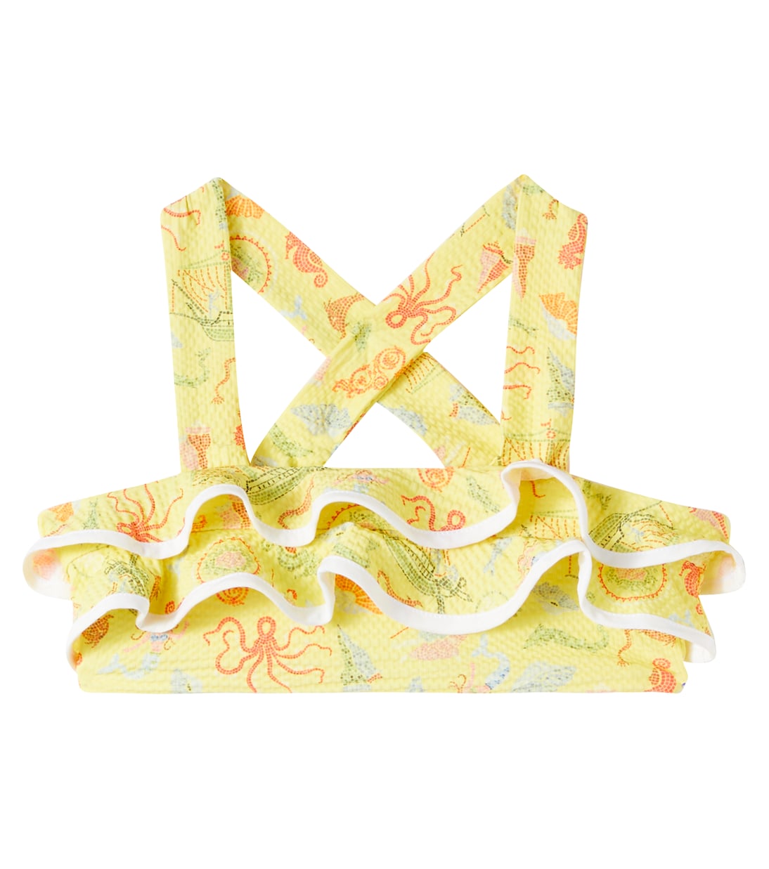 Bumby Aman printed ruffled bikini top | Marysia Bumby