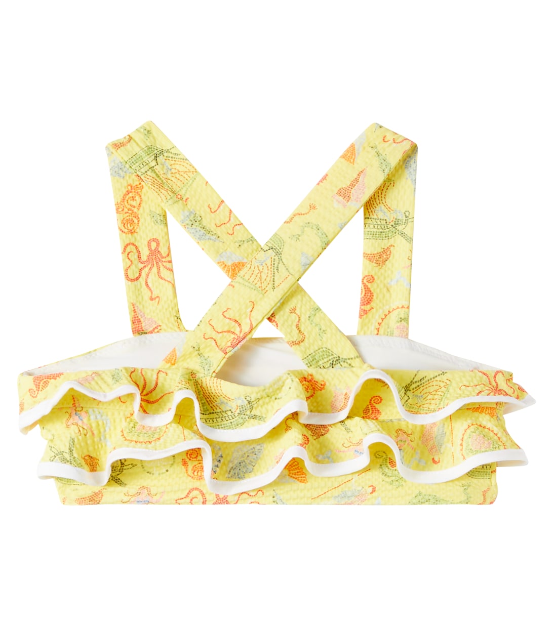 Bumby Aman printed ruffled bikini top | Marysia Bumby