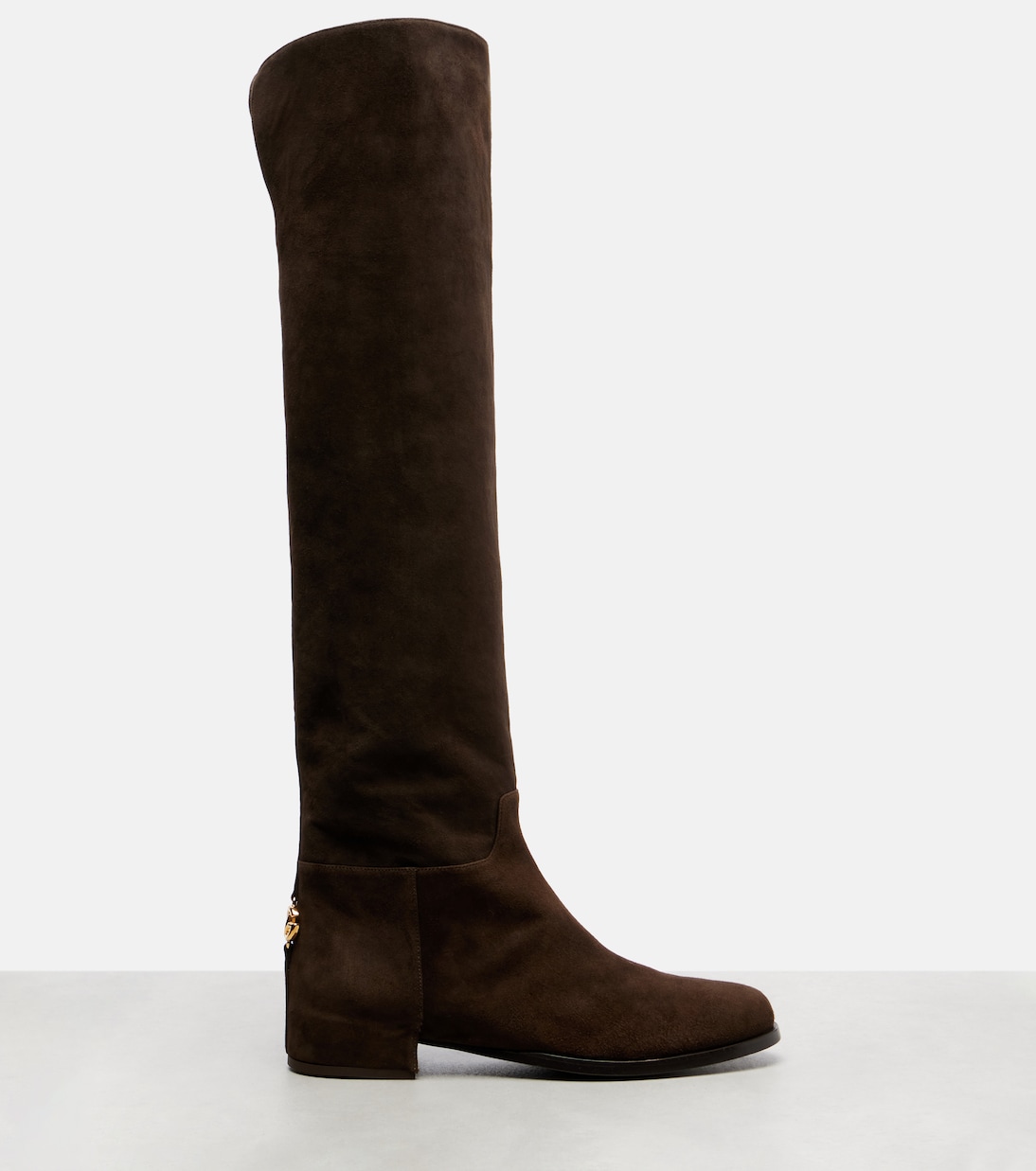 Overknee-Stiefel aus Veloursleder | Dolce&Gabbana