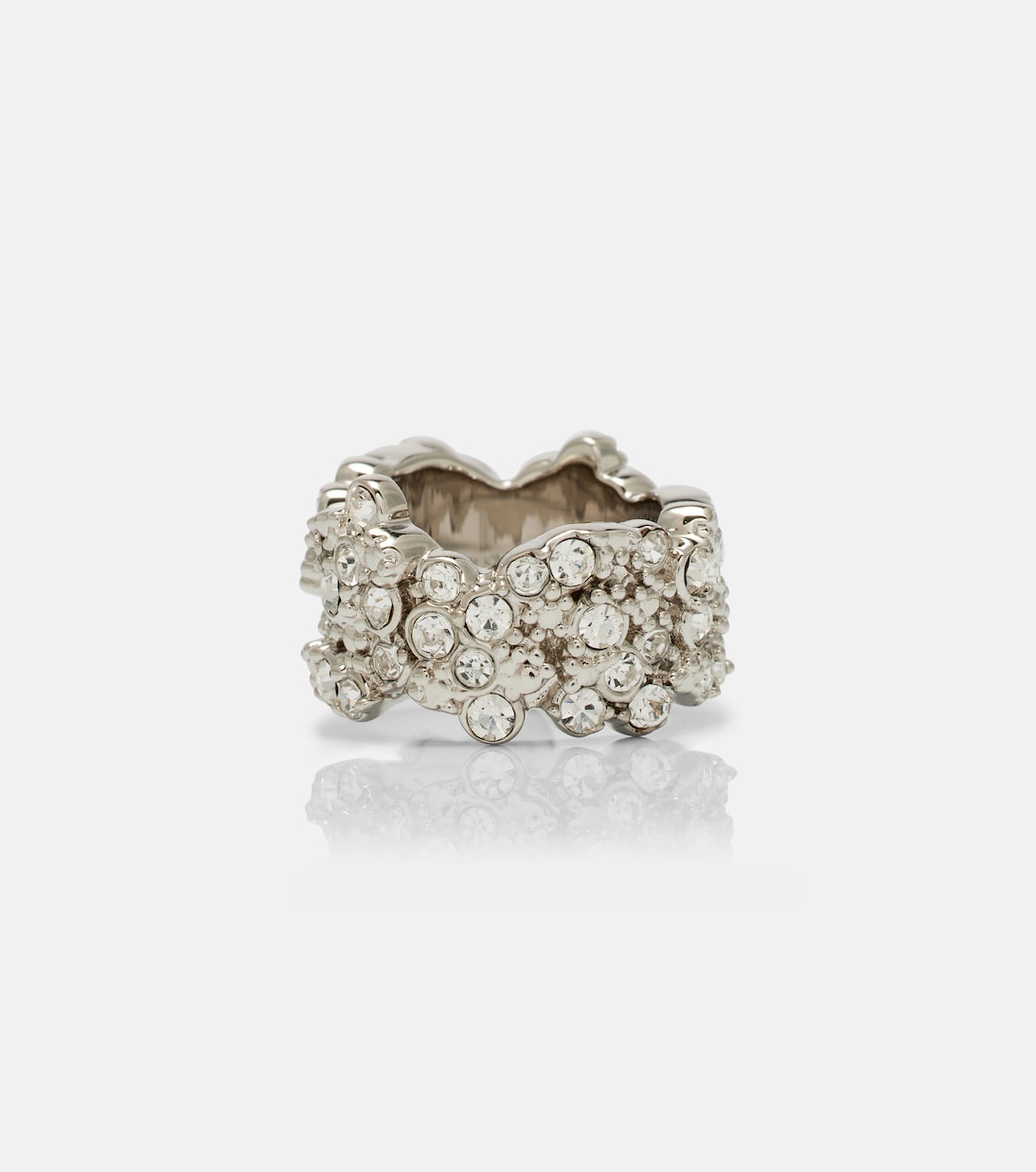 Crystal-embellished ring | Jil Sander
