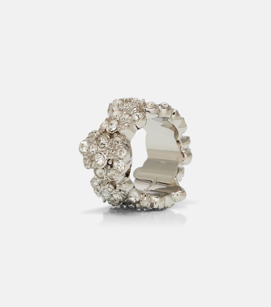 Crystal-embellished ring | Jil Sander