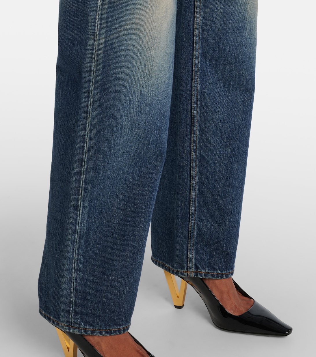 Wide-Leg High-Rise Jeans | Versace