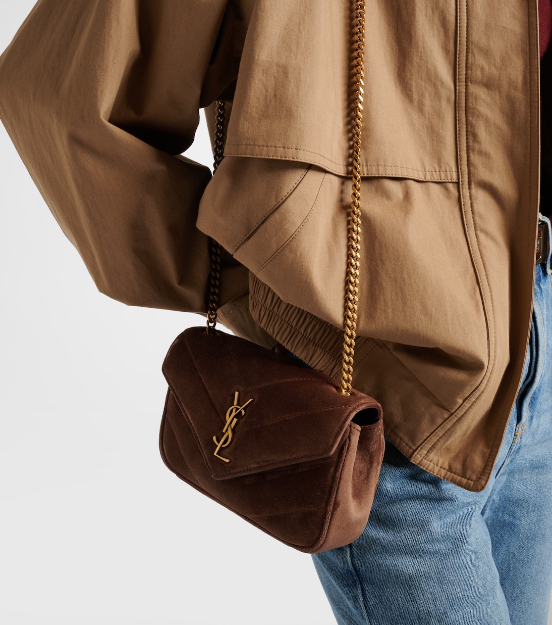 Loulou Mini suede shoulder bag | Saint Laurent