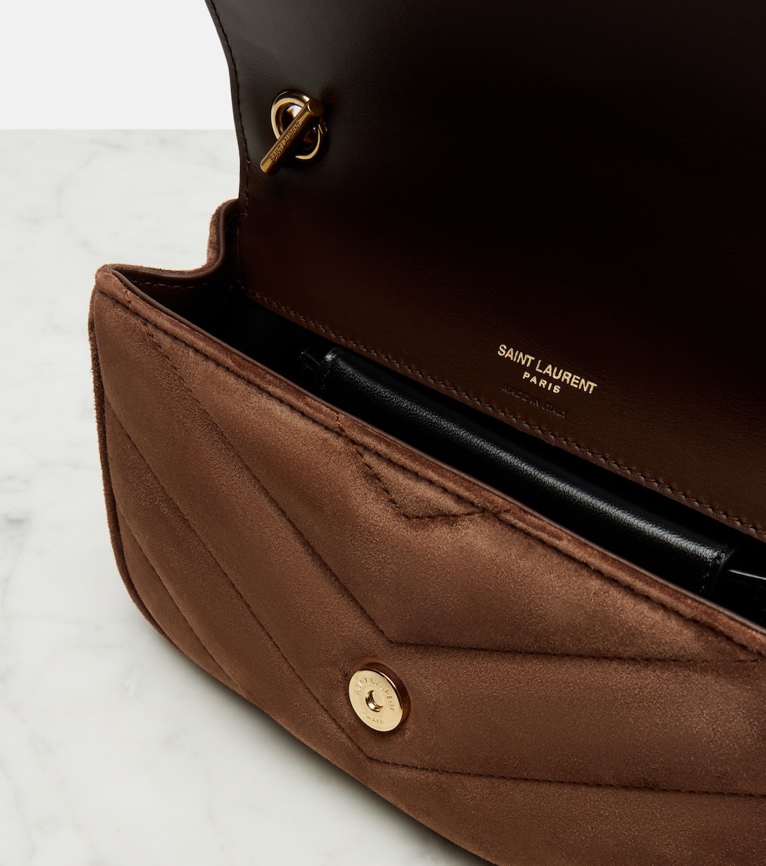 Loulou Mini suede shoulder bag | Saint Laurent