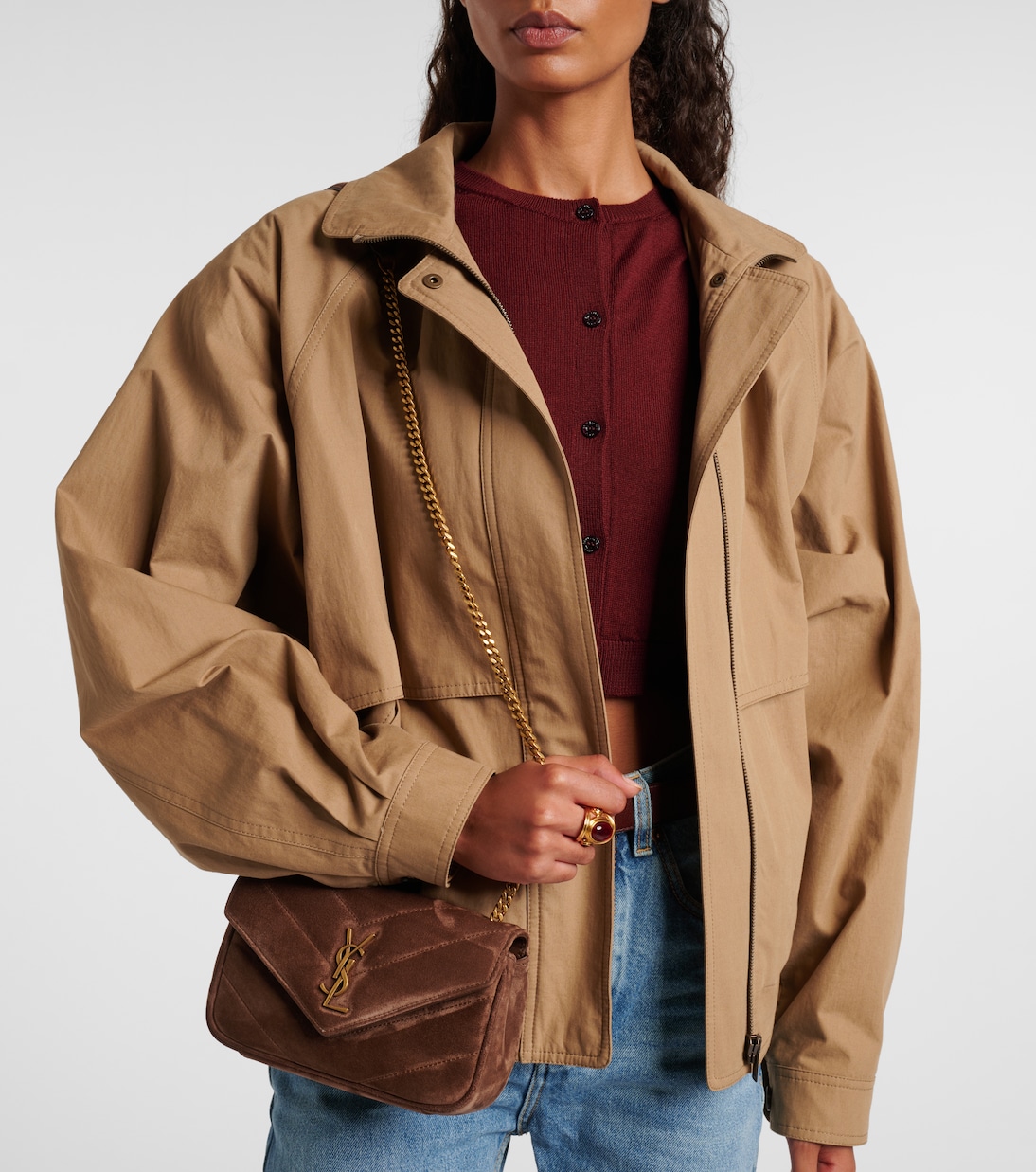 Loulou Mini suede shoulder bag | Saint Laurent